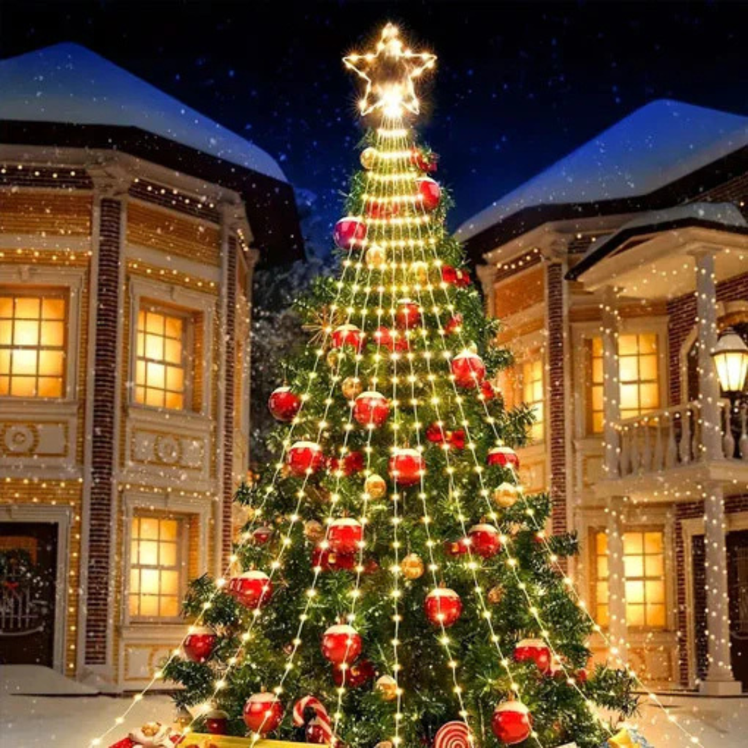 Estrella Con Luces En Cascada