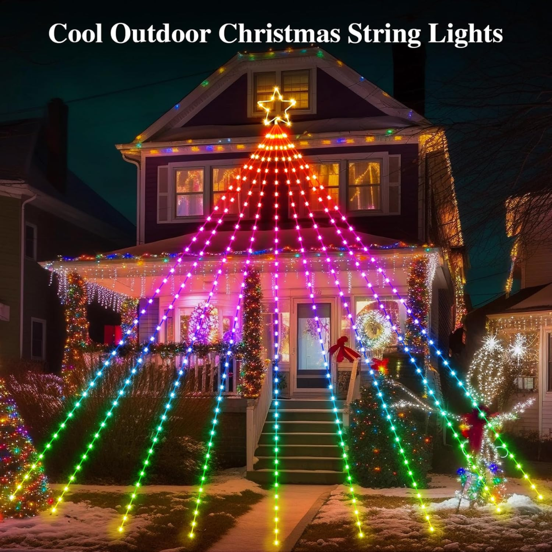 Estrella Con Luces En Cascada