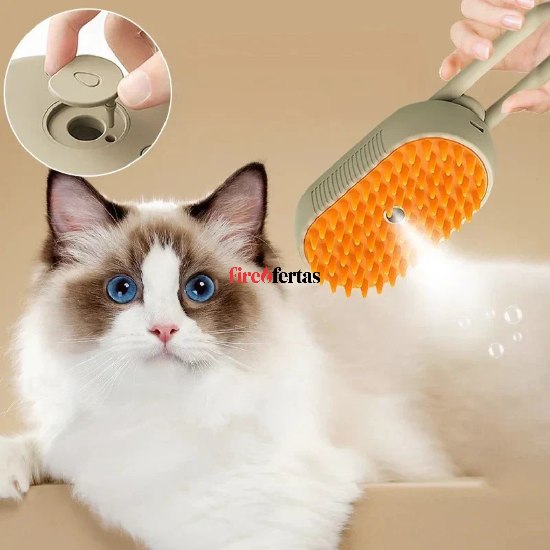 Cepillo de Vapor 3 en 1 para Mascotas
