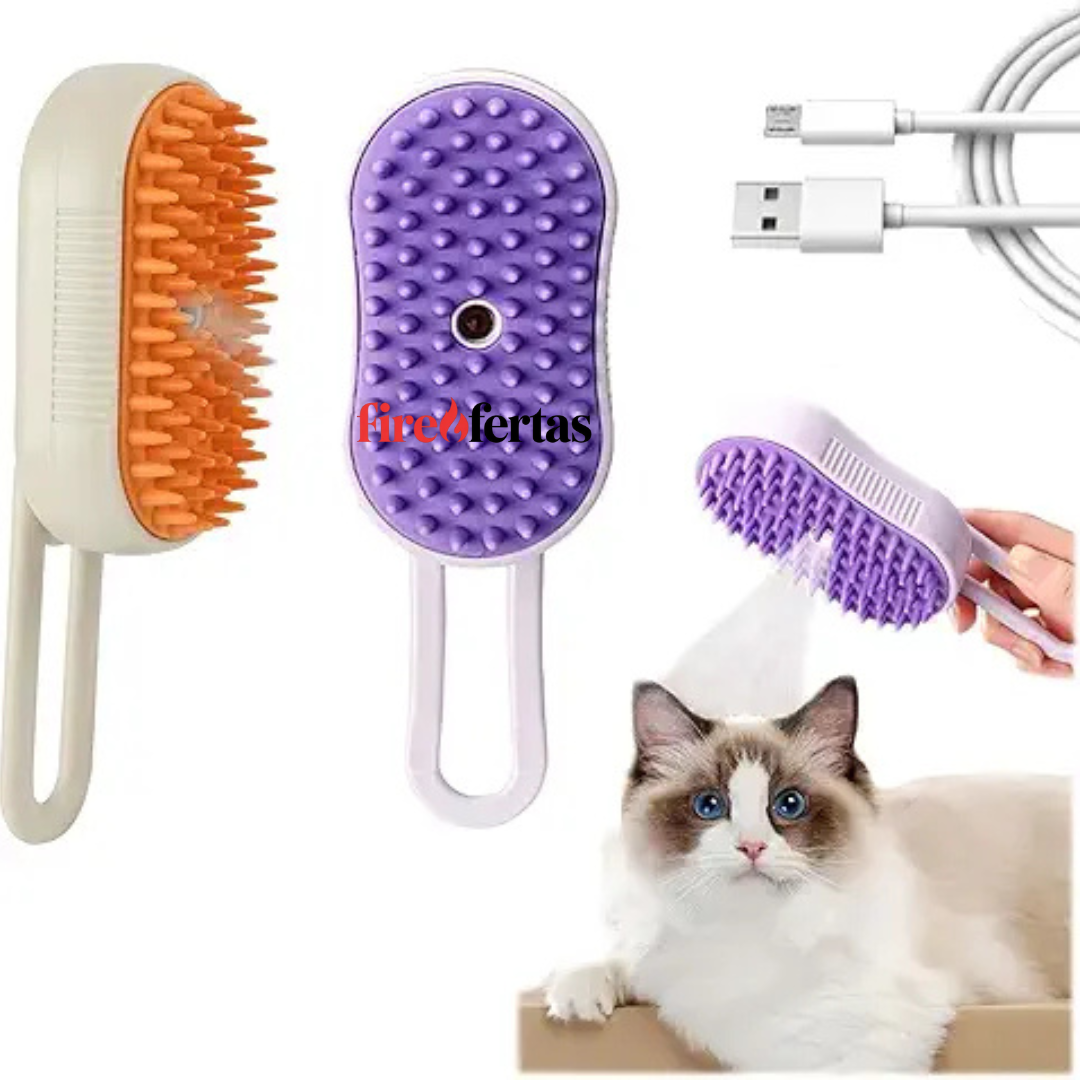 Cepillo de Vapor 3 en 1 para Mascotas